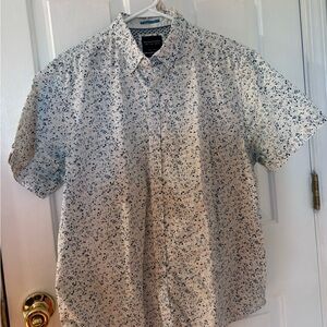 Denim & Flower White and Blue Floral Shirt